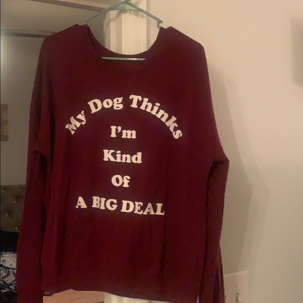My dog thinks I’m kind of a big deal sweatshirt